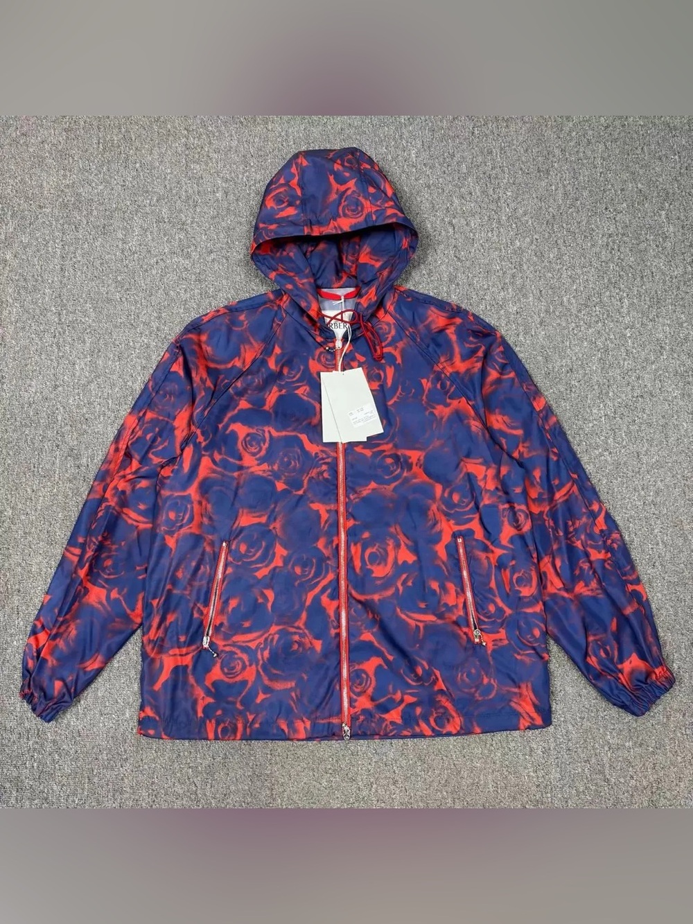Burberry rose print rain jacket